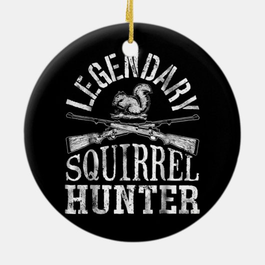 Legendary squirrel hunter Keramisch sierlijk Ornament (Achterkant)