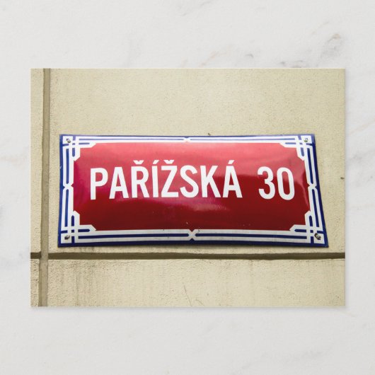 Legendary Street Sign. Prague Briefkaart (Voorkant)