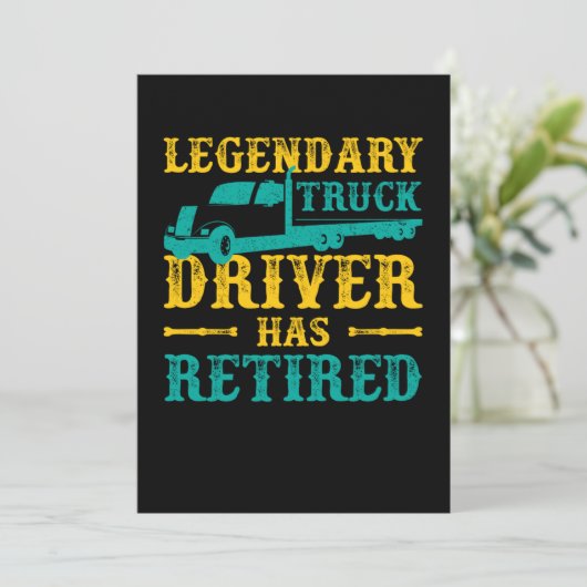 Legendary Truck Driver heeft stuurprogrammacadeau  Kaart (Staand voorkant)