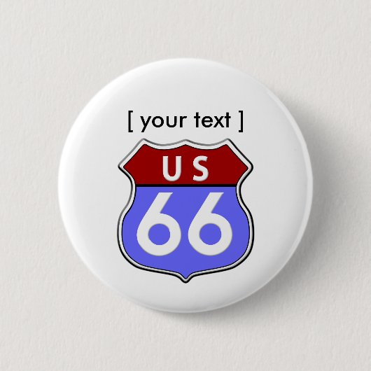Legendary US Route 66 Button (Voorkant)