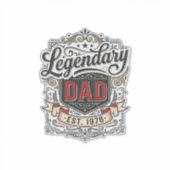 Legendary Vader Vintage Gravure Shirt Ontwerp (3)_ Sticker (Voorkant)