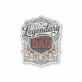Legendary Vader Vintage Gravure Shirt Ontwerp (3)_ Sticker (Voorkant)