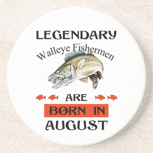 Legendary Walleye Fishermen wordt in augustus gebo Zandsteen Onderzetter (Voorkant)