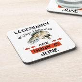 Legendary Walleye Fishermen wordt in juni geboren Bier Onderzetter (Linkerzijde)