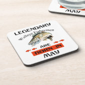 Legendary Walleye Fishermen wordt in mei geboren Bier Onderzetter (Linkerzijde)