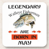 Legendary Walleye Fishermen wordt in mei geboren Bier Onderzetter (Voorkant)