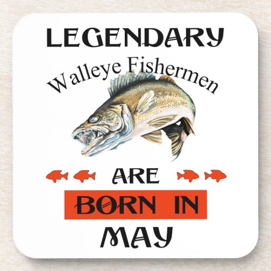 Legendary Walleye Fishermen wordt in mei geboren Bier Onderzetter (Voorkant)