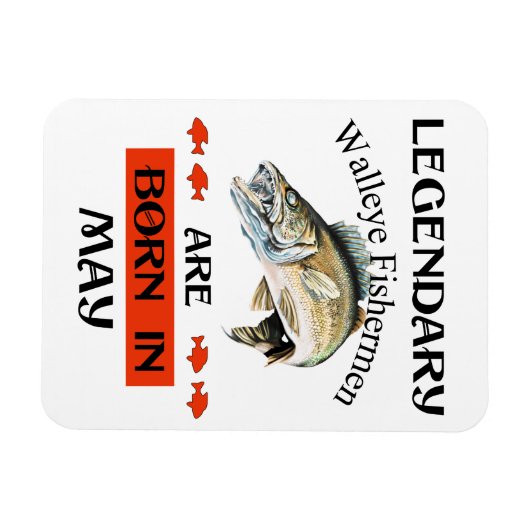 Legendary Walleye Fishermen wordt in mei geboren Magneet (Horizontaal)