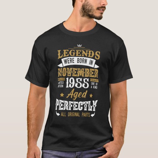 Legendary Were Born In November 1955 u2013 Happy B T-shirt (Voorkant)
