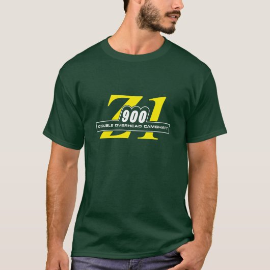 Legendary Z1 900 groen en geel T-shirt (Voorkant)