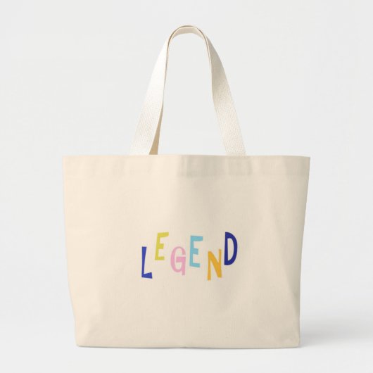 legendawoordkunst grote tote bag (Voorkant)