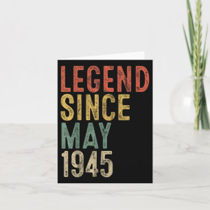 Legende 1945 80ste verjaardag cadeaus voor mannen kaart