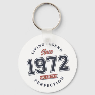 Legende 1972 50e verjaardagscadeau Retro Sleutelhanger