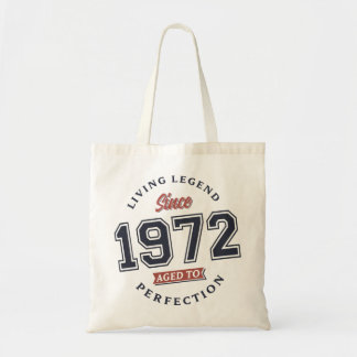 Legende 1972 50e verjaardagscadeau Retro Tote Bag