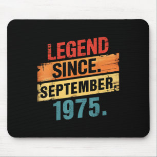 Legende 1975 50ste verjaardagscadeaus voor mannen  muismat