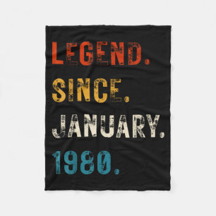 Legende 1980 46e verjaardagscadeaus voor mannen vr fleece deken