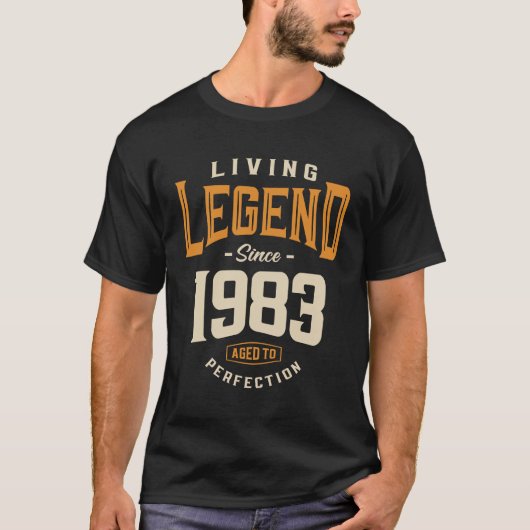 Legende 1983 Verjaardag 40 jaar oud T-shirt (Voorkant)