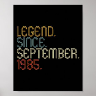 Legende 1985 40e verjaardagscadeaus voor mannen vr poster