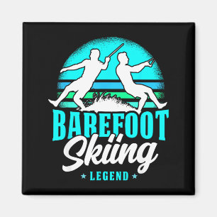 Legende blotevoetenskiën retro stijl watersport magneet