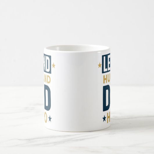 Legende echtgenoot vader held koffiemok (Center)