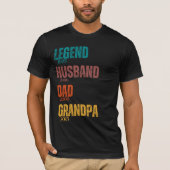 Legende Echtgenoot Vader Opa Custom Years Retro T-shirt (Voorkant)