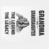 legende en erfenis van oma en kleindochter fleece deken (Voorkant (Horizontaal))