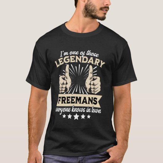 Legende Freeman Achternaam Freeman Achternaam Free T-shirt (Voorkant)