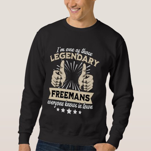 Legende Freeman Achternaam Freeman Achternaam Free Trui (Voorkant)