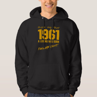 Legende Geboren 1961 Verjaardag Viering Hoodie