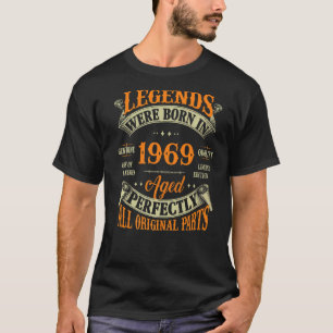 legende geboren in 1969 54e verjaardag 54 jaar t-shirt