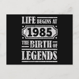 Legende Geboren in 1985 Retro Vintage Verjaardagsc Briefkaart
