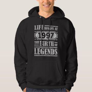 Legende Geboren in 1997 Retro Vintage Verjaardagsc Hoodie