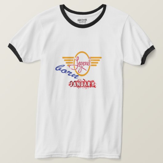 Legende geboren in januari 🤟 t-shirt (Design voorkant)
