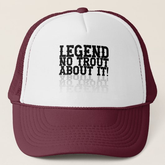Legende, "geen forelverhaal" trucker pet (Voorkant)