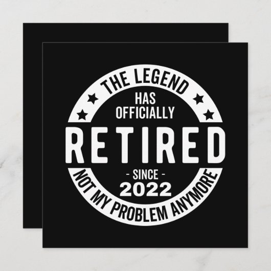 Legende heeft officieel in ruste getreden in 2022 advieskaart (Voorkant / Achterkant)