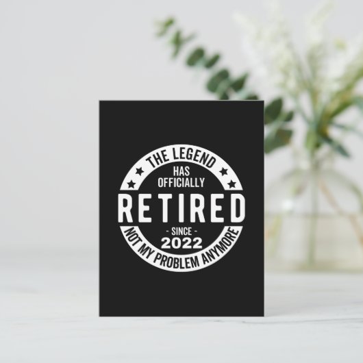 Legende heeft officieel in ruste getreden in 2022 briefkaart (Staand voorkant)