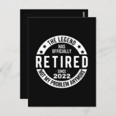 Legende heeft officieel in ruste getreden in 2022 briefkaart (Voorkant / Achterkant)