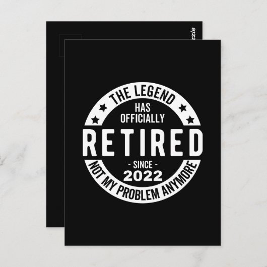 Legende heeft officieel in ruste getreden in 2022 briefkaart (Voorkant / Achterkant)