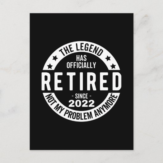 Legende heeft officieel in ruste getreden in 2022 briefkaart (Voorkant)