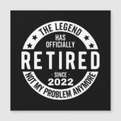 Legende heeft officieel in ruste getreden in 2022 magnetische uitnodiging (Voorkant)