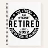 Legende heeft officieel in ruste getreden in 2022 notitieboek (Voorkant)