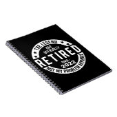 Legende heeft officieel in ruste getreden in 2022 notitieboek (Rechterzijde)