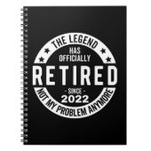 Legende heeft officieel in ruste getreden in 2022 notitieboek (Voorkant)