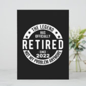 Legende heeft officieel in ruste getreden in 2022 save the date (Staand voorkant)