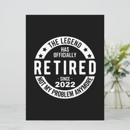 Legende heeft officieel in ruste getreden in 2022 save the date (Staand voorkant)