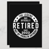 Legende heeft officieel in ruste getreden in 2022 save the date (Voorkant / Achterkant)