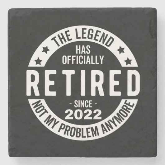 Legende heeft officieel in ruste getreden in 2022 stenen onderzetter (Voorkant)