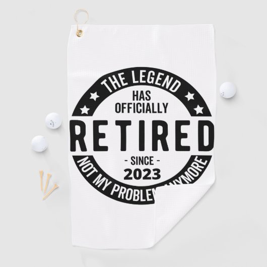 Legende heeft officieel in ruste getreden in 2023 golfhanddoek (Insitu)