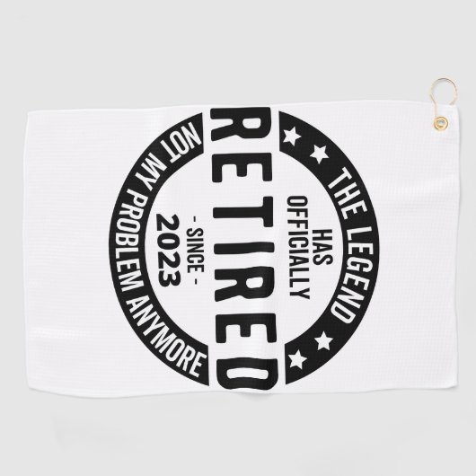 Legende heeft officieel in ruste getreden in 2023 golfhanddoek (Horizontaal)