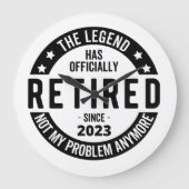 Legende heeft officieel in ruste getreden in 2023 grote klok (Voorkant)